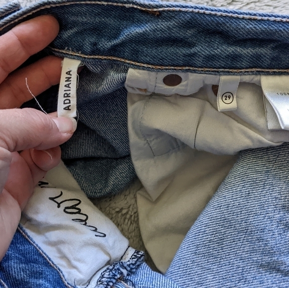 Grlfrnd Denim Adriana Jean Shorts Women’s 29 Button Fly Roll Hem Cut Off - Picture 4 of 4